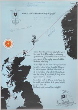 Poster depicting the planned route and background to…