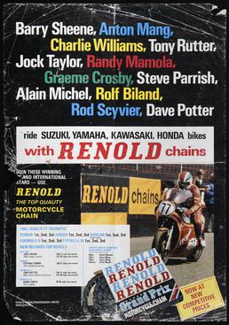'Ride Suzuki, Yamaha, Kawasaki, Honda bikes with RENOLD…