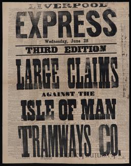 'Large Claims against the Isle of Man Tramways…