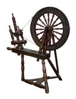 Hand-made Manx spinning wheel