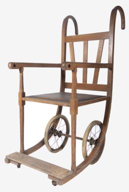 Wheelchair or invalid chair used at Noble's Hospital