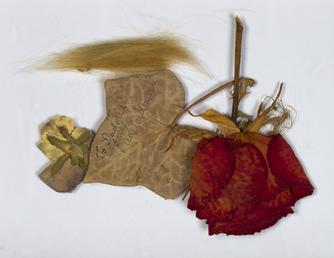 Lock of hair of Adelaide Gilmour, carried by…