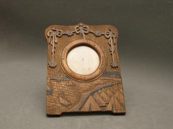 Douglas Camp carved wooden picture frame