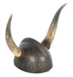 Viking helmet worn by George Cowley of Peel