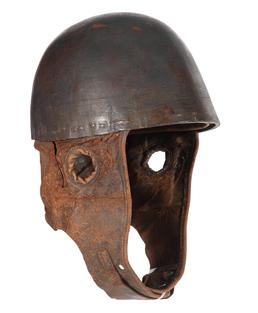 1914 'Pudding basin' motorcycle helmet